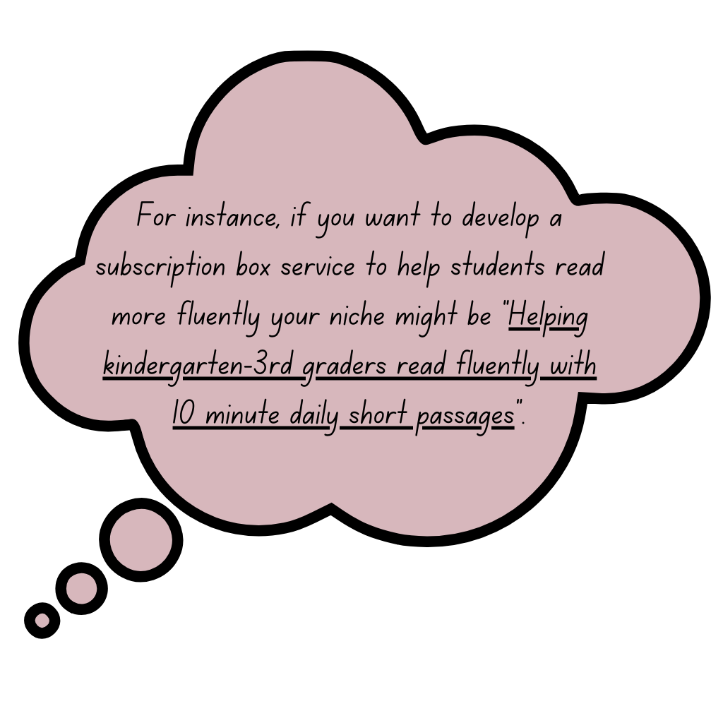 Finding and writing down your business niche is hard. This example gives teachers an idea for how to turn their teacher passion into a niche that they could use for their business. 