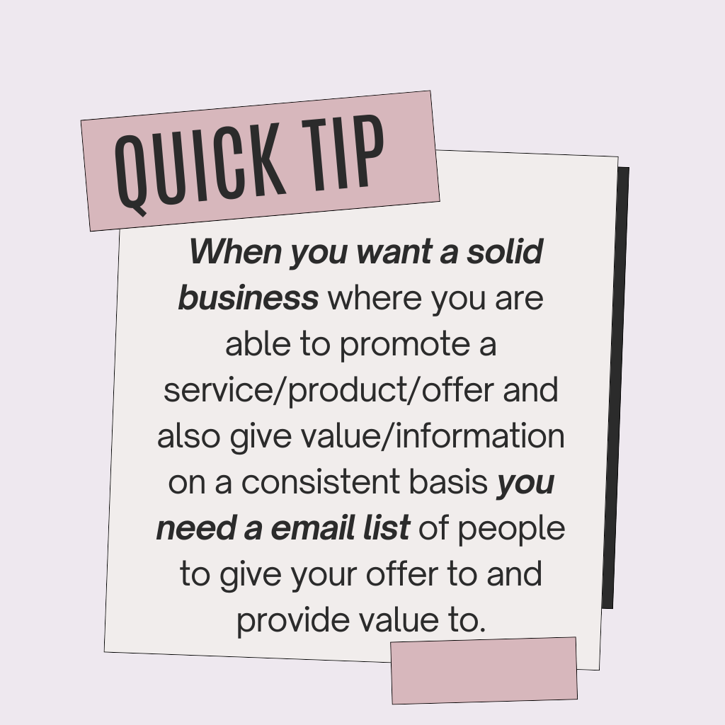 This quick tip providers teachers with rich information on the importance of a email list. 